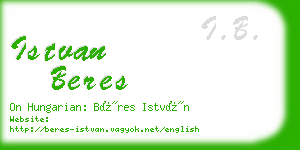 istvan beres business card